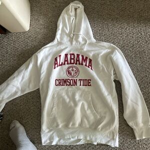 MV Sport White Hoodie with Red Print